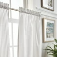 thumbnail image 6 of Martha Stewart Ticking Stripe 3 Piece Valance & Tier Set, White/Grey, Rod Pocket, Indoor, Adult, 56" x 36", 6 of 6