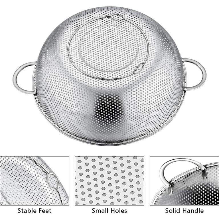 OVENTE Dishwasher-Safe Stainless Steel Colander Set (3-Piece) (1.5 qt.,  3qt., 5qt.) C46263S - The Home Depot