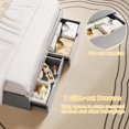 thumbnail image 3 of Accreate Space-Saving Twin Bed Frame with Open Shelves – Durable Design with Noise-Reducing Features, 3 of 8