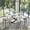 White with Bronze, variant on POVISON 51"Modern Round Glossy White Dining Table for 4, Sintered Stone Tabletop with Bronze X Carbon Steel Base