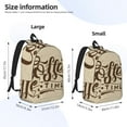 thumbnail image 4 of Easygd Coffee Time (2) Canvas Backpack: Stylish, Lightweight, and Versatile with Large Capacity and Adjustable Straps –, 4 of 7