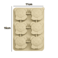 thumbnail image 2 of Molde de silicona para cubitos de hielo, color beige, estilo tigre MFZFUKR CPB-US-CJZ222-6, 2 of 5