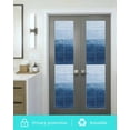 thumbnail image 5 of Window Privacy Film Blue Stained Glass Window Film Decorative Sun Block Window Cover Abstract Ocean Gradient Oil Painting Farmhouse Window Clings Static Adhesive Sticker for Bathroom 23.6"x78.7", 5 of 7