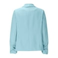 thumbnail image 4 of Fmbrln Womens Dressy Blazers Fashion Lapel Collar Button Solid Blouse Casual Office Business Work Blazers Light Blue M, 4 of 4