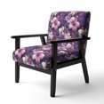 thumbnail image 3 of Designart "Tropics At Twilight" Purple Tropical Upholstered Accent Chair - Tropical Arm Chair For Bedroom, 3 of 7