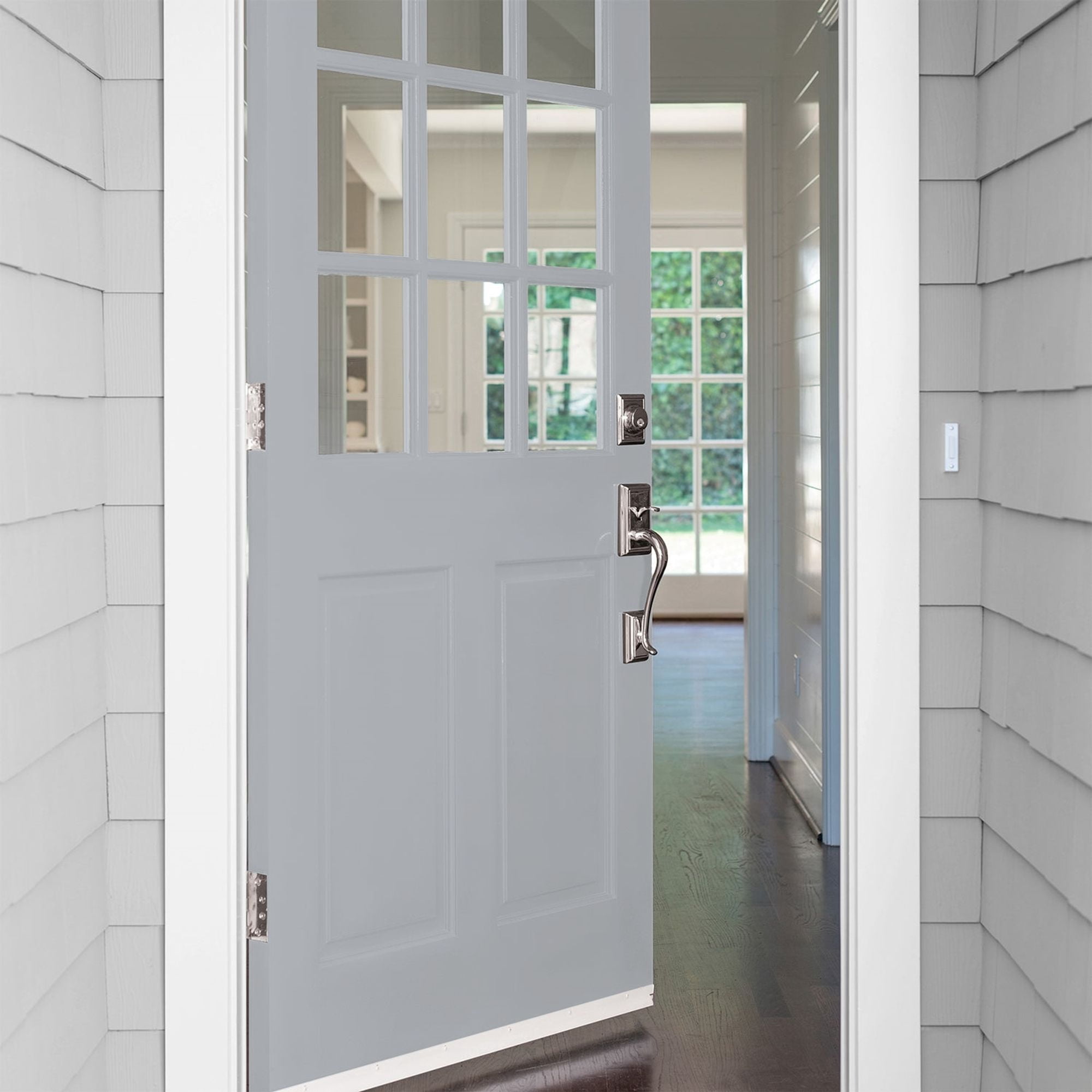 Glidden High Endurance Plus Silver Charm Satin Exterior Paint and Primer, 1 Quart