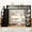 Black+MDF+Metal+Queen, variant on HMYG Full Metal Loft Bed with Storage Shelves, Cabinets and Wardrobe, Black