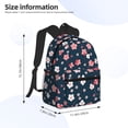 thumbnail image 4 of Haiem Cherry Blossoms Lightweight Backpack for School, Classic Basic Water Resistant Casual Daypack for Travel with Bottle Side Pockets, 4 of 8