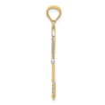 thumbnail image 3 of FJC Finejewelers 14 kt Yellow Gold with White Rhodium Polished Heart Key Charm 30 x 10 mm, 3 of 5