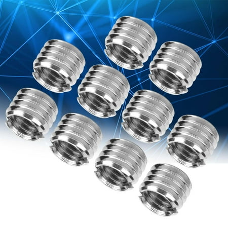 

ANGGREK Thread Reducing Nut Stainless Steel Thread Reducing Nut 10Pcs Thread Inserts Male Female Reducing Nut Stainless Steel Hardware Repair Tool