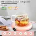 thumbnail image 4 of Cup Warmer 3 Setting Coffee Cup Mug Warmer 10W 5V2A USB Heating Warm Cup Mat for Tea Milk Coffee, 4 of 8