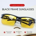 thumbnail image 2 of black frame yellow Night Vision sheet outdoor Cycling Sunglasses, 2 of 8