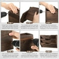 thumbnail image 4 of 3 Wall Wood File Organizer Hanging File Organizer for Office Rustic Paper Mail Organizer Mounted Storage Rack for Home Documents Magazine Literature Folders Brown, 4 of 7