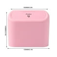 thumbnail image 3 of AuroraX Pink Car Trash Can with Push-Button Lid Hanging Rectangle Small 1.9L Garbage Container Basket Stylish Plastic Modern Trash Bin for Car Seat Back, 3 of 6