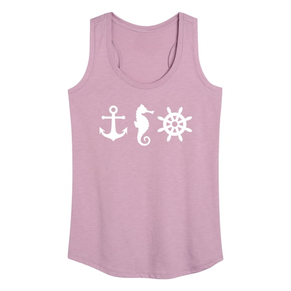 Instant Message - Nautical Symbols - Women's Racerback Tank Top