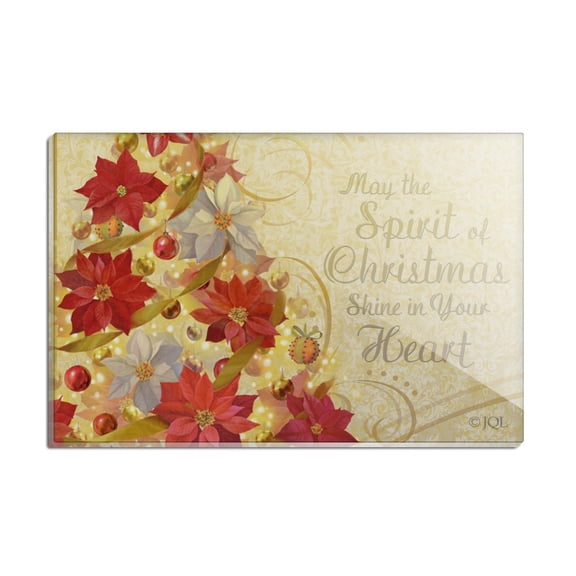 Christmas Holiday Tree Spirit Shine in Your Heart Rectangle Acrylic Fridge Refrigerator Magnet