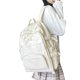 thumbnail image 1 of Mochila de color liso para estudiantes, ligera y portátil, ideal como regalo para niños y niñas, color blanco., 1 of 5