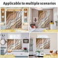 thumbnail image 6 of Brown Ombre Kitchen Curtains Short 54 Inch Length, Modern Geometric Abstract Aesthetic Cream Grommet Top Bedroom Living Room Curtains, Light Filtering Cafe Curtain Drapes 2 Panels Set 84''x54'', 6 of 9