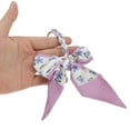 thumbnail image 4 of Unique Bargains 1 Pc Cute Bow Flowers Bag Charm Decorative Keychain Pink Purple, 4 of 5