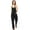 Black, variant on Double Zero Women's Juniors Drop Crotch Maternity Harem Cropped Jumpsuit (Black, Medium)