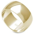 thumbnail image 1 of Gold-Tone Sterling Silver Round Plain Bridal Band Ring 9MM Size 12, 1 of 3