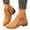 Brown, variant on Women's Pointed Toe Suede Ankle Boots Block Low Heel V Cut Dress Shoes with Side Zipper Lightweight Business Shoes Green Size 5
