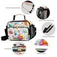 thumbnail image 4 of Insulated Lunch Bag 6L Leak-Proof Lunch Box with Shoulder Strap Multiple Pockets Lunch Tote Watercolor Colorful Floral, 4 of 9