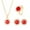 Red#1113, variant on Momihoom Sterling Silver Necklace for Women with a Clear, Blue, Red or Green Round CZ Stone, Silver, Gold or Rose Gold Necklaces for Women, Elegant Pendant Necklace for Women