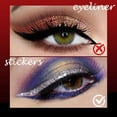 thumbnail image 4 of 20 Pairs Reusable Colored Eyeliners Stickers Set, Self-Adhesive Glitter Eye-Liners Stickers for Eyes, Shiny Three-Dimensional Eye Line Strip Sticker Kit for Women Eyes Makeup, Orange+Green+Blue+Grey, 4 of 8