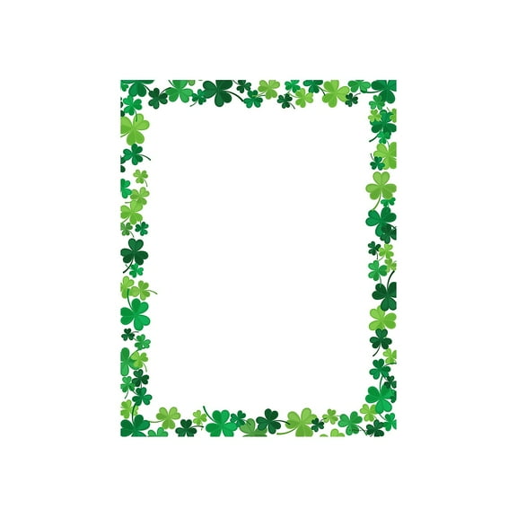 Great Papers! Jolly Shamrock Everyday Letterhead White/Green 80 Per Pack (2019062)