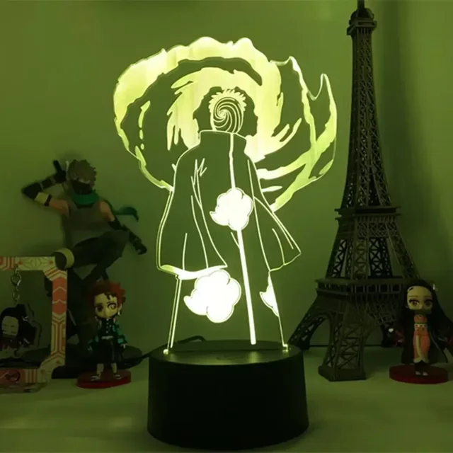 Lámpara de Anime de dibujos animados, lámpara de noche LED 3D, Uchiha Sasuke, Uchiha Obito, Namikaze, Minato, Uzumaki, Gaara, Sakura, luces nocturnas, regalo