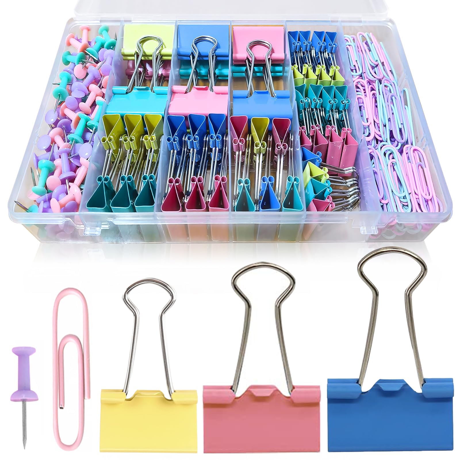 279 PCS Paper Clips Folders and Colored Office Clips Home Office Supplies Document Organization
