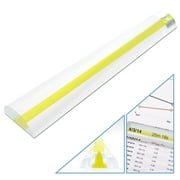 MagniPros 6" Acrylic Bar Magnifier(2x) with Yellow(Comfy for your eyes) Guiding Line-Ideal for Reading & Low Vision