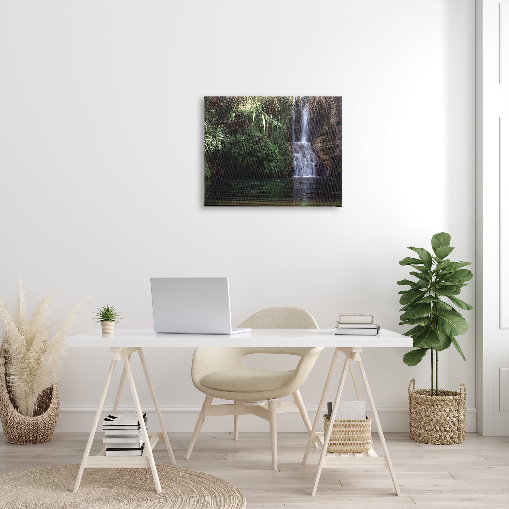 Stupell Industries Tranquil Waterfall Rainforest Environment Nature Clearing Photography Photograph Gallery Wrapped Canvas Print Wall Art, Design by Daphne Polselli
