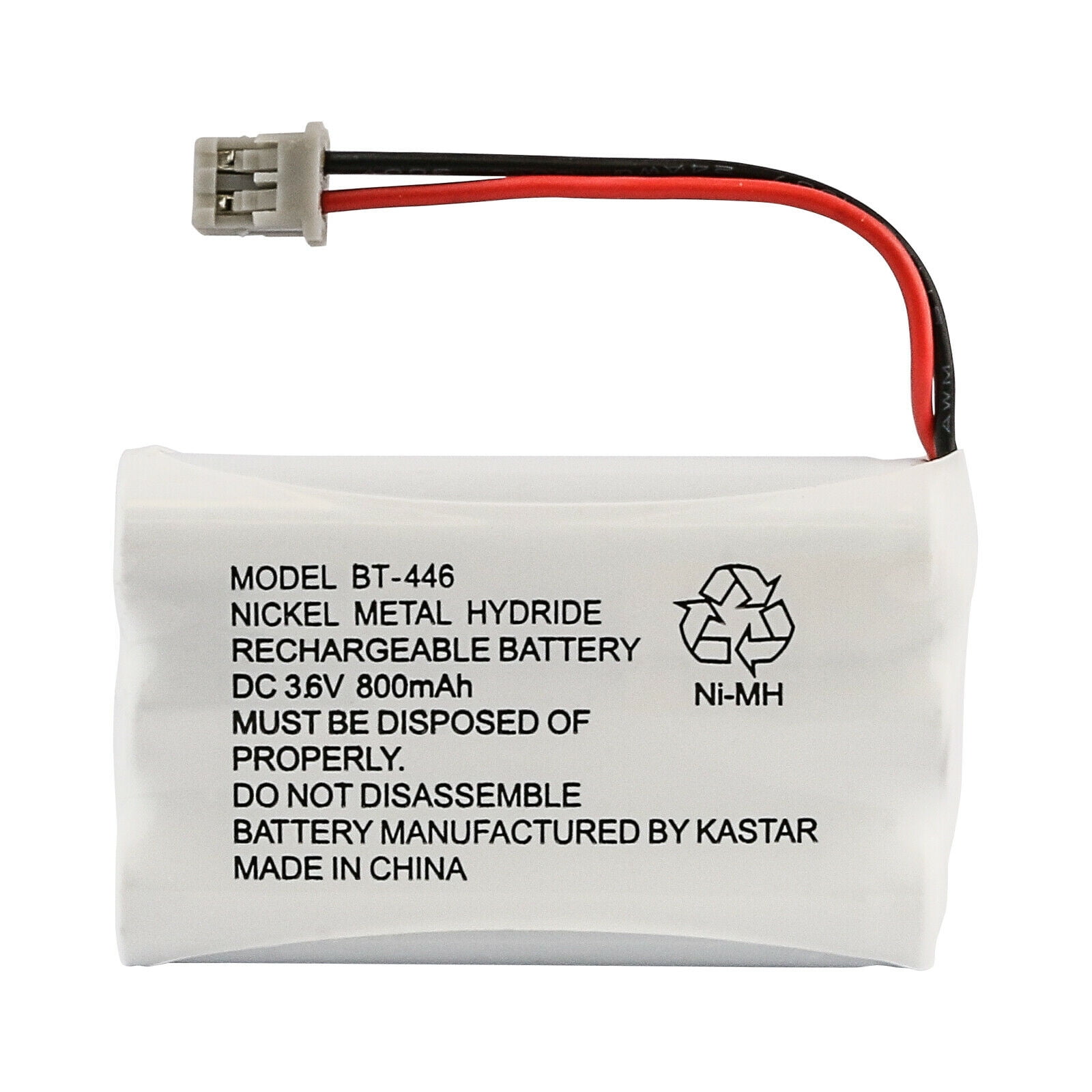 4 Pack XUNTU BT446 BT-446 Cordless Phone Battery Rechargeable Compatible with Uniden BBTY0503001 BT-1004 BT-1005 GE-TL26402 BT-504 CPH-488B 3.6V 800mAh 