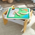 thumbnail image 4 of KidKraft Reversible Wooden Activity Table with Board and Train Set, Gray & Natural, for Ages 3+ Years, 4 of 8