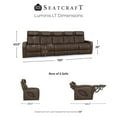 thumbnail image 2 of Seatcraft Luminis LT Zero-Gravity HeatZero Italian Leather Home Theater Seating, Heat & Massage, Power Headrest, Power Recline, Row of 5 Sofa, Brown, 2 of 9