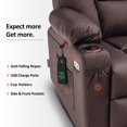 thumbnail image 6 of MCombo Large Power Lift Recliner Chair with Massage and Heat for Big and Tall Elderly People, Faux Leather 7539 (Large, Light Brown), 6 of 8