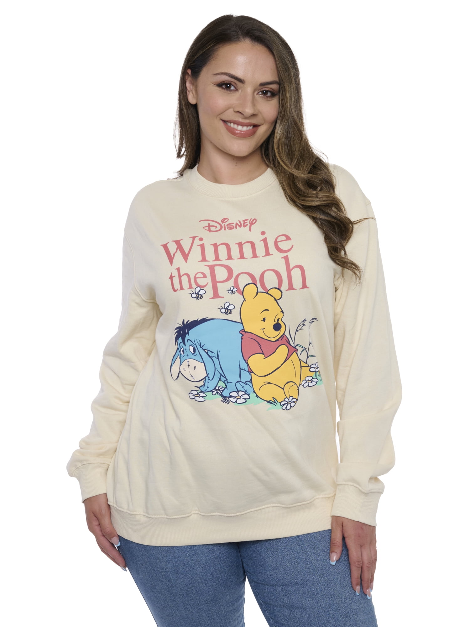 Women's Disney Winnie The Pooh Eeyore Sweatshirt Pullover Crewneck Graphic Print