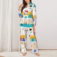 thumbnail image 2 of Sikiie Funny Farm Women's Long-Sleeve Shirt and Full-Length Bottom Pajama Set (s-xxl)-Medium, 2 of 7