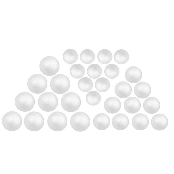 30 piezas de poliestireno sólido de espuma de poliestireno para , pintura de bricolaje, dibujo, modelo, manualidades, adornos ños perfecl Bolas de espuma de espuma de poliestireno