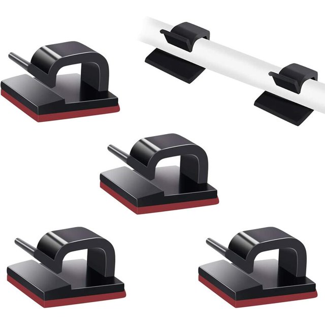 BR-Vie 100 Piezas Mini Clips de Cable para Exteriores con Cinta Adhesiva Clips de Cable Autoadhesivos Clips de Luz de Decoración Clip de Soporte de Cable para Navidad y Luz de Hadas (Negro) esquí esquí Gafas de esquí