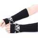 thumbnail image 3 of Arm Warmers Goth Knitted Fingerless Gloves Punk Skull Hand Warmers For Cosplay Typing Driving1 Pair, 3 of 5