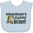thumbnail image 3 of Inktastic Grandad's Fishing Buddy Boys Baby Bib, 3 of 4