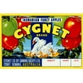 thumbnail image 2 of Retrolabel 14x11 Gold Ornate Wood Framed with Double Matting Museum Art Print Titled - Cygnet Tasmanian Fancy Apples, 2 of 4