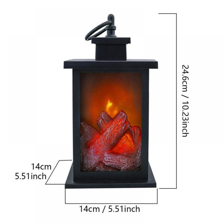 Fireplace Lantern Battery Operated USB Operated Tabletop Fireplace