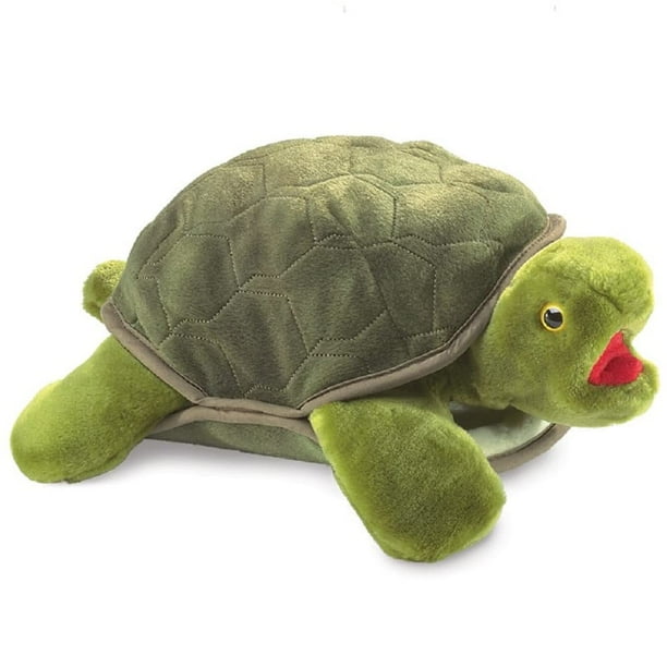 Marioneta de mano de felpa de tortuga Folkmanis de 8""