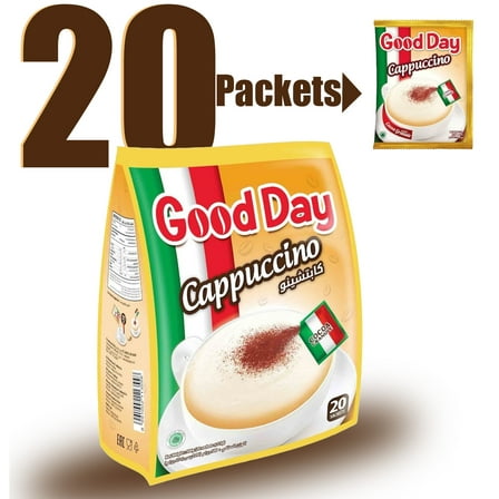 Good Day Cappuccino Italian Style Instant Coffee Mix, 20 Sachets