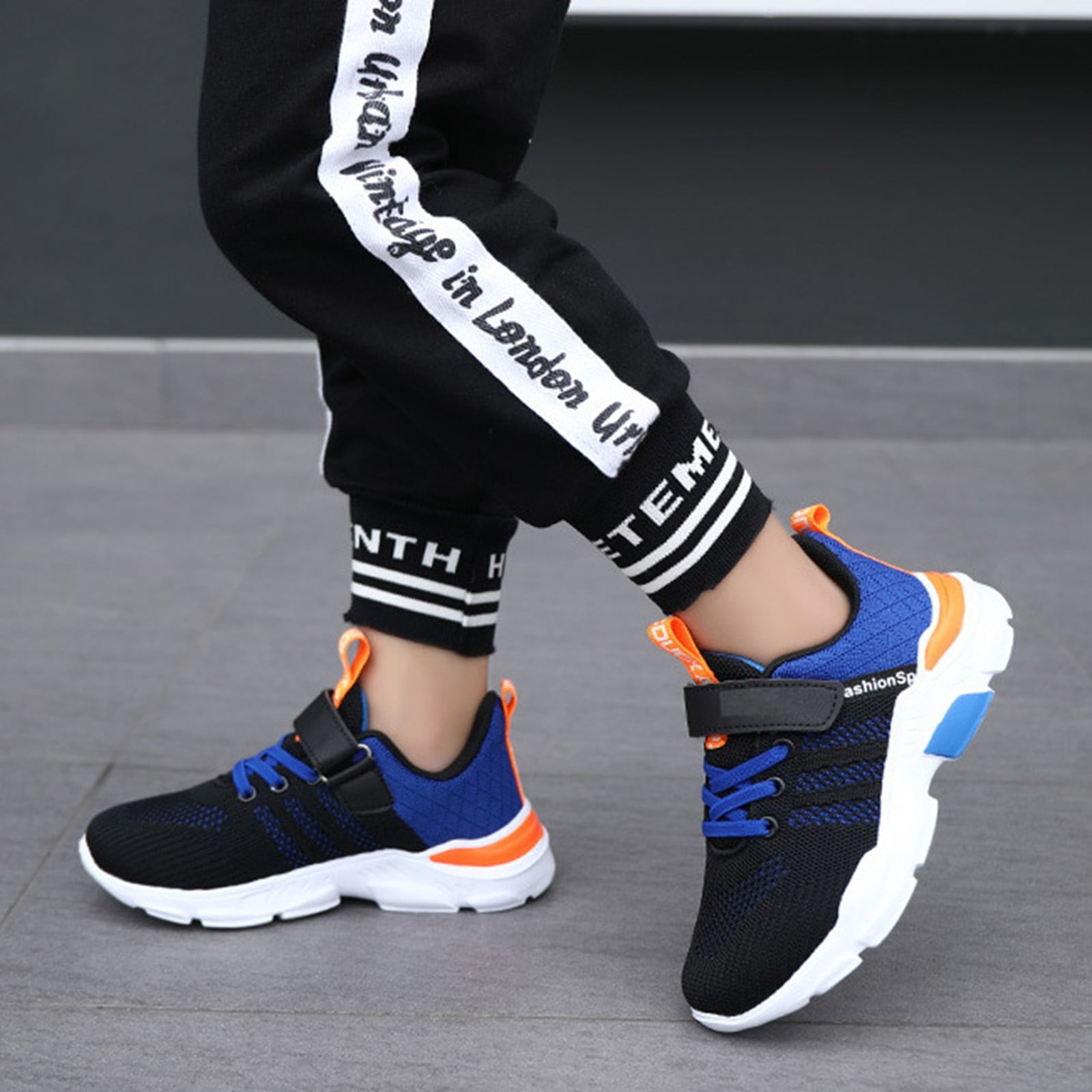 WZEIIOT Toddler Boys Sneakers Breathable Mesh Slip On Sport Shoes Lightweight Indoor Outdoor Training Tennis Running Active Play Athletic Shoes Us Size:12.5
