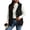 03-Black, variant on Sleeveless Hoodie Women Plus Size Button Down Drawstring Vest Jackets Hooded Sweatshirt Outerwear with Pockets